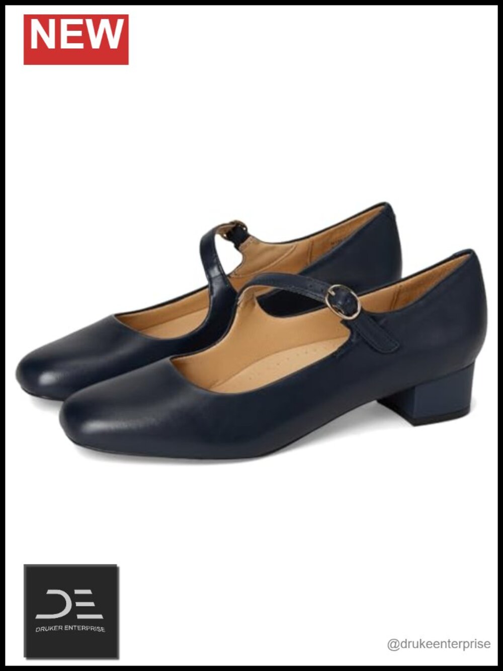 Trotters Desna Leather Block Heel Pumps Square Toe Slip On Women's Shoes
